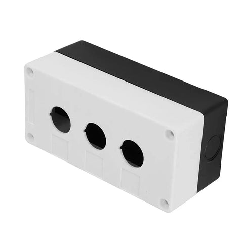 22mm Push Button Switch Box With Flame Retardant ABS Enclosure And Sealing Rubber Strip For Wall Mount Control Panels And Signal Indication In White Finish