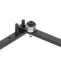 Close-up of Heavy Duty Manual Rebar Bender Tool metal arm with bearing, demonstrating robust steel construction for precision shaping.