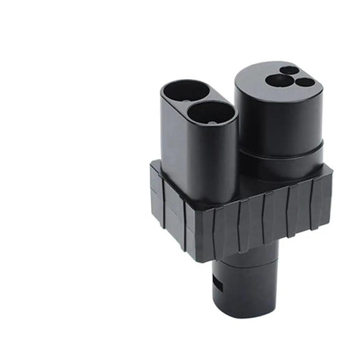 Check Your Electric Ride With This Dope DC AC EV Converter for Tesla Model 3 Model Y Model X Model S, black plastic connector unit.