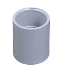 Premium 185 Piece PVC Electrical Conduit Connector Set Half Inch Nominal Size, gray PVC slip connector for electrical wiring.