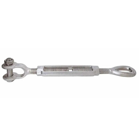 Drop Forged T316 Stainless Steel Jaw Eye Turnbuckle Built Tough With Rock Solid 17000 Pound Capacity Made For Heavy Duty Marine Rigging Jobs