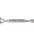 Drop Forged Jaw And Eye Turnbuckle One Point Five By Twelve Inch 17000 Pounds WLL T316 Stainless Steel Marine Hardware side view