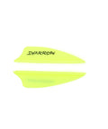 TPU 1.75 Inch Arrow Vanes Kit For DIY Archery Shield with Airflow Groove, high-visibility yellow vanes.