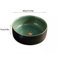 UMJIGF Vessel Sink Small Apartment Ceramic Household Balcony Basin Basin Single Basin Retro Above Counter Basin with dimensions 40cm by 15cm.