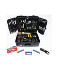 Electro-Mechanical Toolkit In Inch And MM Measurements With Black Super Tough Case, Wing Pallet Style, 17 3/4 X 14 1/2 X 9 Inches, Durable Heavy-Duty Tools Set For Pros And DIYers, Portable Hard Case For Precision Work