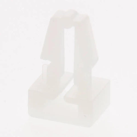 Push Barb Cable Tie Mount For Indoor Panels 0.25-Inch Hole Nylon 6.6 Natural 1,000 Pack, adhesive-free mount, white finish close-up