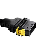 Real Deal Ecu Connector Set With Oem Grade Waterproof Housing And Durable Wire Harness Plugs For No Drama Multi Pin Auto Wiring Jobs Plug And Ride Sweet Installation close-up of a 16 pin ECU connector with yellow locking tab