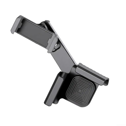 Premium Adjustable Car Phone Mount For Tesla Model 3 Y Cybertruck Dashboard Holder, sturdy black design for 54-85mm phones.