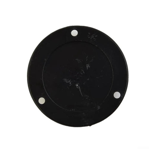 50mm x 12mm Round for spirit Level, black plastic bubble level base with alignment holes on surface.