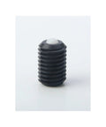 Seven Pack M8 Ball Head Plunger Screws With Tough Resin Housings And Snappy Spring Action For Quick Slide Installation And A Rock Solid Grip on a black plunger screw.