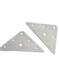 Heavy Duty Stainless Steel Flat And Corner Angle Brackets Set, triangular design, corrosion-resistant, perfect for furniture projects.