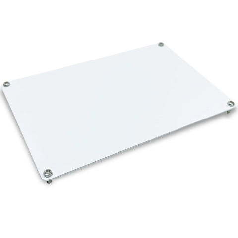 Pearled White Sublimation Aluminum Blanks Metal Signs 8x12 Inch 0.45mm Thick With 4 Pre Drilled Holes And Mounting Screws