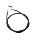 Heavy Duty 6Mm Pneumatic Air Hose With Quarter Inch Us Quick Plug Fits Eighth Inch Pencil Grinders Four Foot Long flexible black rubber hose.