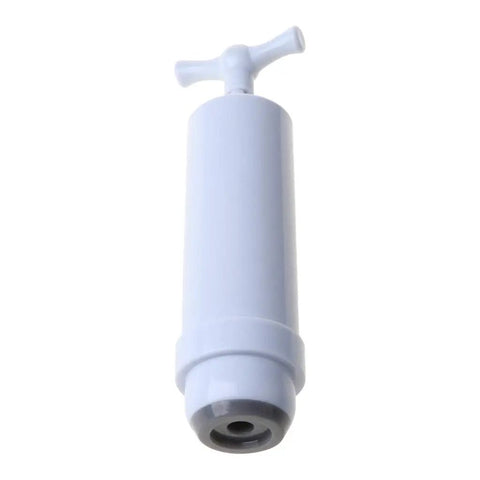 Handheld Vacuum Sealer For Food Storage Bags With T-Style Manual Pump, compact white air removal tool for snacks and leftovers.