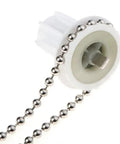Close-up of 304 stainless steel endless blind chain and gear for roller Roman honeycomb Venetian blinds, 4.5mm width, rustproof