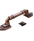Dope Antique Copper Finish Flush Drawer Handle For Barn Doors And Cabinets Aluminum Alloy European Style with screws