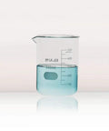 500ml Beaker Set For Lab Work, 3.3 Borosilicate Glass, Griffin Low Form With Printed Graduation, liquid inside