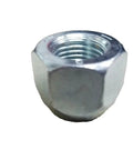 Premium 8X Drive In Trailer Hub Stud Kit With Nuts Fits Dexter Axles 5200 To 7000 Lbs 1/2 Inch By 2 Inch Long For Easy Wheel Replacement And Solid Road Performance Now! silver trailer hub nut close-up