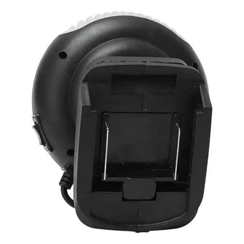 Grab And Go Portable Space Heater With Two Heat Levels And Super Quiet Operation Easy Snap On 18 Volt Battery compatible back view.