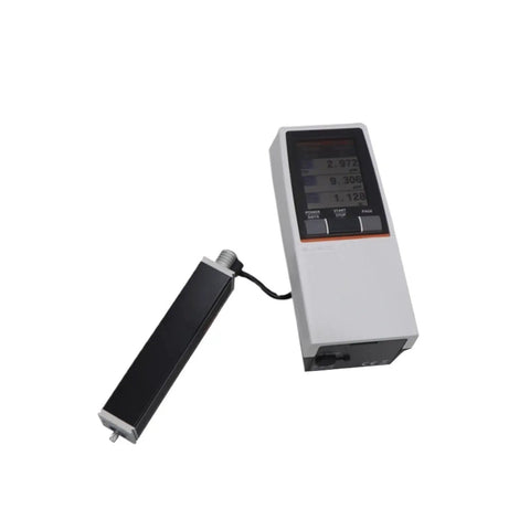 Portable Digital Surface Roughness Tester Model Sj210, handheld gauge with dual units and vivid color screen, perfect for shop quality checks.