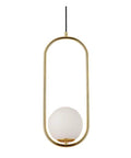 Modern One Light Globe Pendant With White Milk Glass Shade In Brushed Brass Finish For Kitchen Island Farmhouse Living Spaces Mid Century Style Ceiling Lighting Fixture
