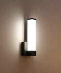 Slick Black Acrylic LED Wall Sconce Light For Bedroom And Hallway 12 Inch Height 12W 4000K Natural White Modern Indoor Wall Lamp