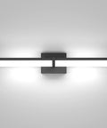 Black 24 Inch LED Vanity Light Fixture Over Mirror Sleek Modern Bath Bar With White 6000K Daylight Glow Easy Install Damp Location