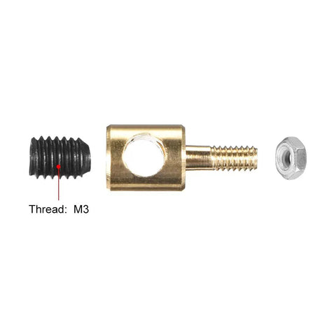 RC Plane Push Rod Connectors Linkage Stoppers Copper 3mm Hole 5mm Body 12.5mm Total Length 5 Pack with M3 thread components