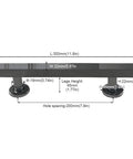 Dimensions diagram of Stainless Steel Glass Door Handle Set For Home And Barn Doors 30cm Alloy Push Pull Hardware With Easy Grip