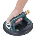 Hand holding 8 Inch Glass Vacuum Suction Cup With Metal Handle And Brass Pump, Built Tough Heavy Duty Vacuum Lifter For Granite And Glass