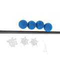 Rc Helicopter Landing Gear Training Kit with Sponge Ball Cushions, carbon fiber rods, and connectors for stability and reduced risk.