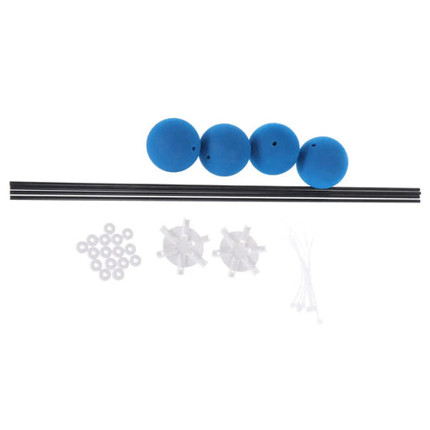 Rc Helicopter Landing Gear Training Kit with Sponge Ball Cushions, carbon fiber rods, and connectors for stability and reduced risk.