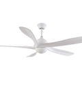 Ceiling Fan with Light Remote 6 Speeds Reversible Motor for Bedroom Living, modern white design with sleek blades.