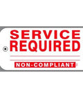 Pack Of Twenty Five Non Compliant Fire Extinguisher Inspection Notice Tags For Knocked Out Units That Are Straight Up Out Of Service Until Real Deal Repairs Arrive, red service required tag.