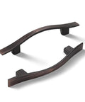 Five Pack 3 Inch Curved Oil Rubbed Bronze Cabinet Handles For Kitchen Cabinets Dressers And Vanities 3 Inch Center Hole Spacing