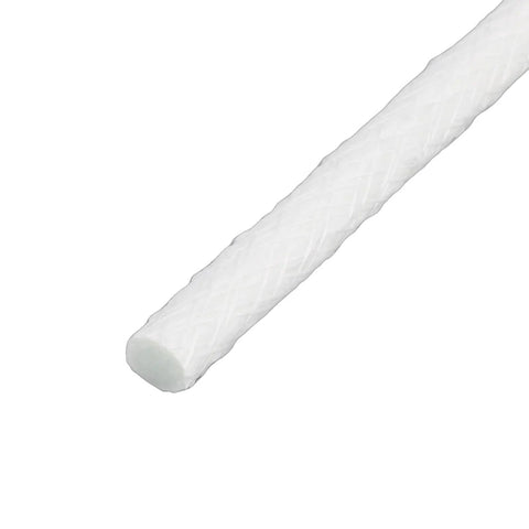 Close-up of a white fiberglass wick from the DIY Wine Bottle Torch Kit For Outdoor Patios And Gardens With 6 Brass Wick Holders, 20 Washers, And 6 Fiberglass Wicks So You Can Convert Wine Bottles Into Long Lasting Tiki Torch Garden Decor No Fuss