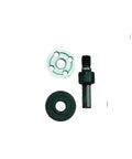 Parts of the Badass Universal Drill Adapter That Swaps Your Regular Drill For A Powerful Angle Grinder Kit, includes arbor components.