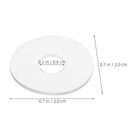 Clear PVC Shower Door Washer Replacement Kit 100 Pack Round Antiscratch Glass Protectors 0.7 in x 0.2 in