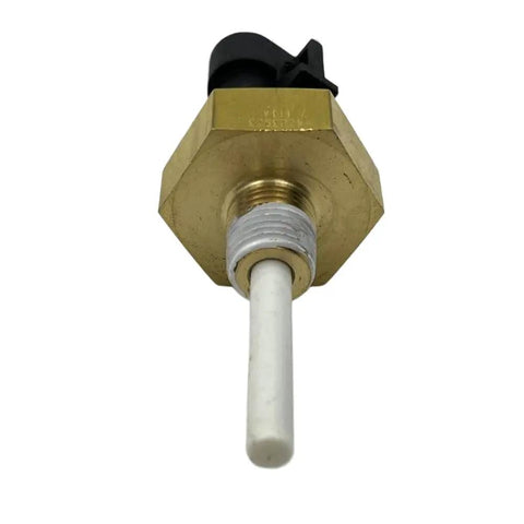 Heavy Duty Coolant Level And Temperature Switch For Industrial Diesel Engines And Mobile Generators Direct Fit Replacement 4383933, brass body with black connector.