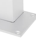 Close-up of base plate on Beefy Adjustable Square Furniture Legs Set of 4 Aluminum Alloy Cabinet Feet 120mm Oxidized Color