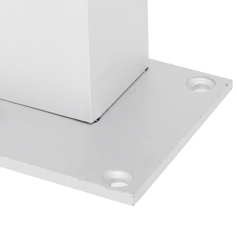 Close-up of base plate on Beefy Adjustable Square Furniture Legs Set of 4 Aluminum Alloy Cabinet Feet 120mm Oxidized Color