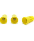 Yellow wire nuts part of Universal Dishwasher Installation Kit With 6 Foot Stainless Steel Hose And Burst Proof Water Supply Line