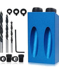 Pocket Hole Jig Kit 14Pcs With 15 Degree Woodworking Angle Drill Guide Dual Pocket For Accurate 2 Way Holes Aluminum Body