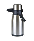 Solid 304 Stainless Steel Insulated Thermos Bottle With Click Tight Leakproof Lid and Smooth Interior Satisfyingly Heavy Duty Construction, side view.