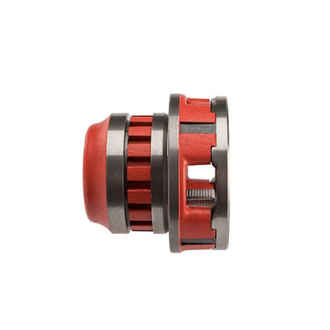 Ridgid 37550 Hand Threader Die Head For Model 12R right hand 2 inch NPT pipe threading tool side view, durable stainless steel.