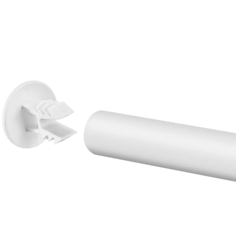 10 Piece Plastic Closet Rod End Caps Set For Standard 1 To 1.5 Inch Rods Sealing Plugs And End Brackets White Wear Resistant Durable Plastic For Easy Wardrobe Finishing on closet rod