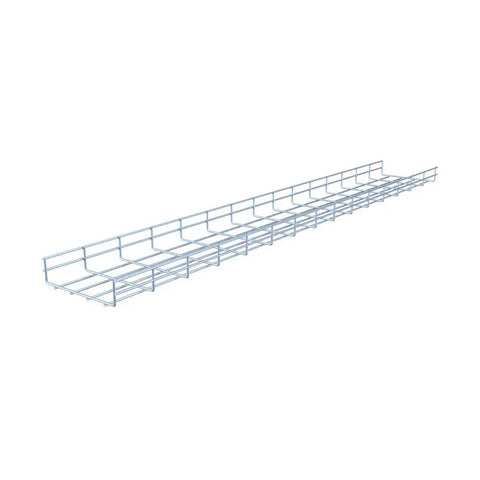 Heavy Duty Wire Mesh Cable Tray Electro Zinc Plated Silver Steel For Easy Cable Organization 1.97 In By 7.88 In By 59.06 In