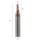 Five Piece 2.5mm Milling Cutter Set For Key Cutting Machines with dimensions, durable cutter bit for precise lock key cutting.