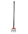 Rotary Garden Cultivator With Adjustable Long Handle 55 Inch for aerating soil weeding planting soil mixing and reseeding grass lawn care