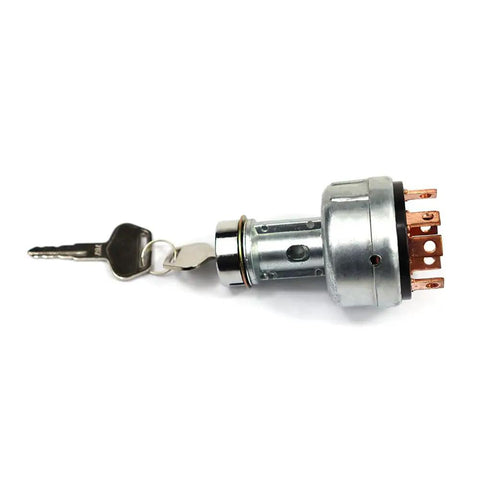 Ignition Switch With 2 Keys For Tractor Folks, Direct Replacement 08086-10000 08086-20000 22B-06-11910 shown with attached keys